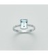 Anello Donna Miluna Acquamarina Rettangolare Diamante 0,04  LID3288