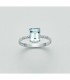 Anello Donna Miluna Acquamarina Rettangolare Diamante 0,04  LID3288