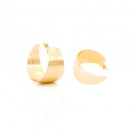 Orecchini Unoaerre Bronzo Dorato Cerchi Grandi Lucidi EXO4288