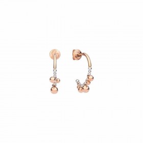 Orecchini Dodo Cerchi Bollicine Piccoli Argento e Oro Rosa DOBALL5/9/A