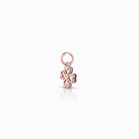 Le Bebé Lock Your Love Charm Quadrifoglio Oro Rosa 9 KT LBB165