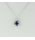 Collana Donna Re Carlo Diamanti Bianchi 0,15 ct e Zaffiro 0,91 ct P03CC066/ZB030