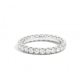 Anello Donna Re Carlo Fedina Girodito Oro Bianco18 kt con Diamanti 2 ct R01GD741