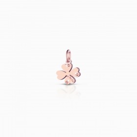 Le Bebé Lock Your Love Charm Quadrifoglio Oro Rosa 9 KT LBB165