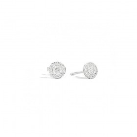 Orecchini Lobo Donna Re Carlo Anniversary Oro Bianco e Diamanti E69SC001/046