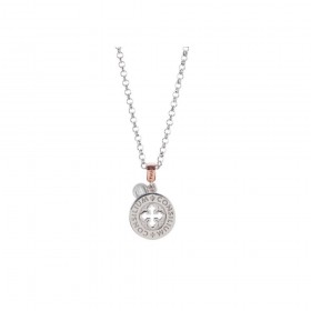 Collana Con Ciondolo Dono  Consilium Tuum Sette Doni In Argento E Oro Rosa GIDNCD9WPDC