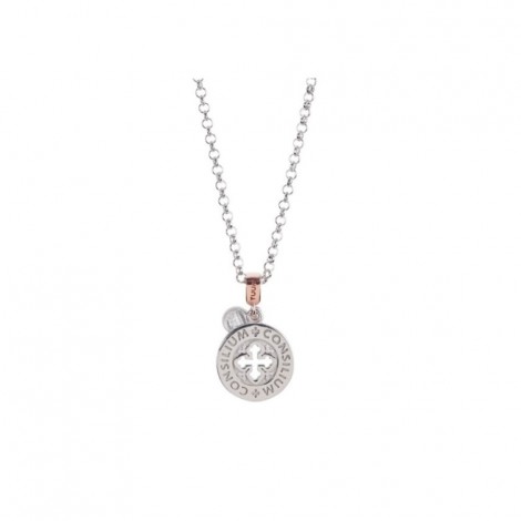 Collana Con Ciondolo Dono  Consilium Tuum Sette Doni In Argento E Oro Rosa GIDNCD9WPDC