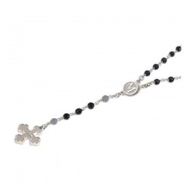 Collana Personalizzata Con Nome In Argento 925 Rodiato - Lettere Pendenti 6 Mm - Lunghezza 45 Cm - Made In Italy