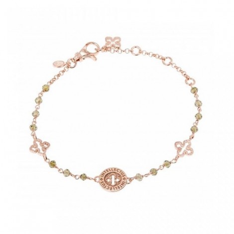 Bracciale Tuum Sette Doni Intellectus Argento Rosa Salomite Verde BRDNI09VR0