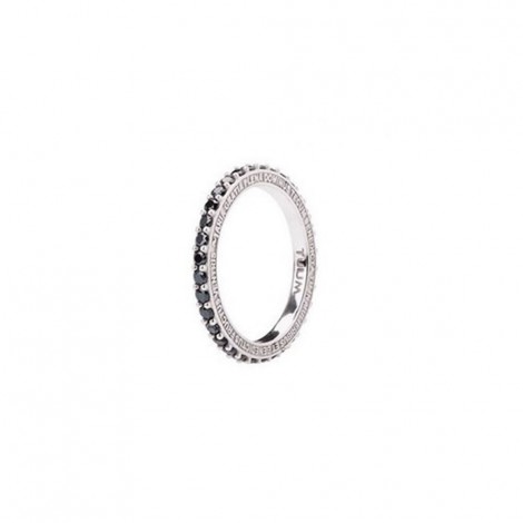 Anello Donna Tuum TuamLux  Argento Rodiato e Spinelli Neri TLUX009SC00