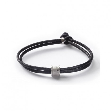 Bracciale Tuum SIncipit Pelle Nera Pater INCIP90CPN0