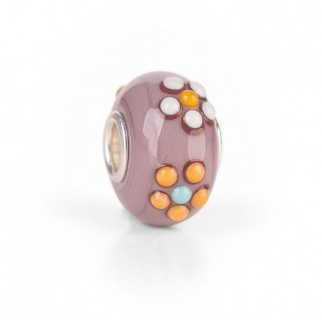 Charm In Vetro Trollbeads Thun Bouquet Viola - TGLBE-20144