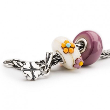 Charm In Vetro Trollbeads Thun Bouquet Bianco - TGLBE-20141