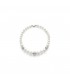 Bracciale Donna Miluna Perle Diametro 6mm con 3 Perle In Oro Bianco 18kt Satinato PBR2305B