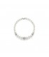 Bracciale Donna Miluna Perle Diametro 6mm con 3 Perle In Oro Bianco 18kt Satinato PBR2305B