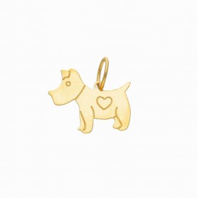 Ciondolo Raggi Cane Stilizzato Oro Giallo 9Kt