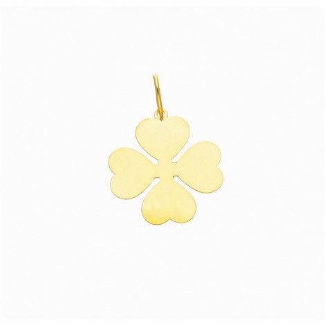 Ciondolo Raggi Quadrifoglio Oro Giallo 9Kt