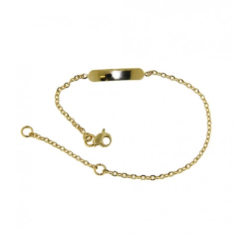 Bracciale Raggi in Oro Giallo 9kt con Targhetta