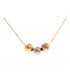 Collana Donna Raggi Sfere Oro Tre Colori 9kt