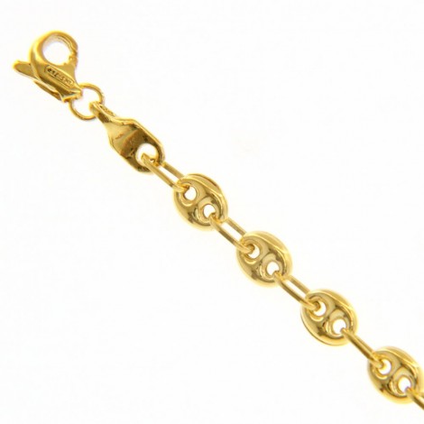 Bracciale Raggi Catena Maglia Marina in Oro Giallo 9kt