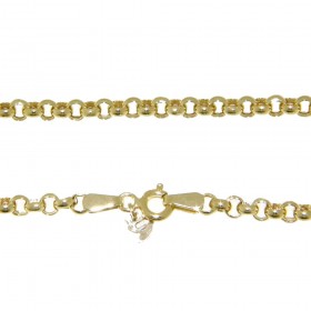 Collana Raggi Catena Rolò in Oro Giallo 9kt
