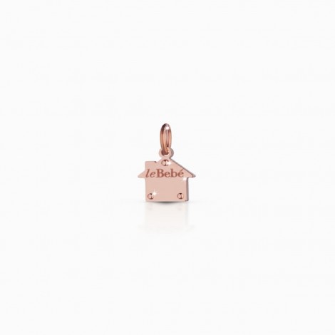 Le Bebé Lock Your Love Charm Casa Oro Rosa 9 KT LBB164