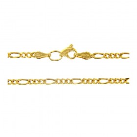 Collana Catena Figaro Oro Giallo 9kt Moschettone Filo 0,60