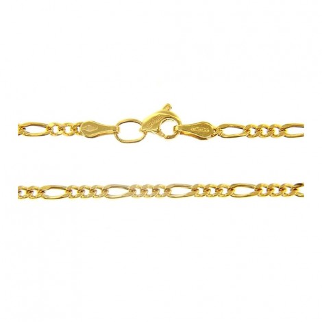 Collana Catena Figaro Oro Giallo 9kt Moschettone Filo 0,60