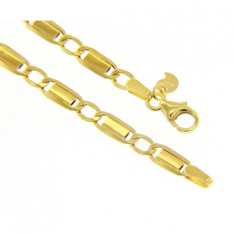 Bracciale Raggi Maglia Alternata in Oro Giallo 9kt