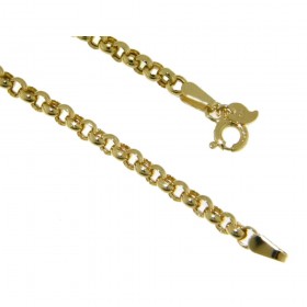 Bracciale Raggi Catena Maglia Rolò in Oro Giallo 9kt