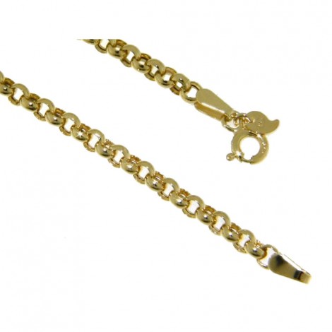 CARISSMA Bracciale Oro Giallo 9kt Con Catena Garibaldi - 19 Cm, Eleganza Italiana