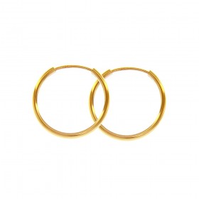 Orecchini Donna Raggi Oro Giallo 9k Cerchi 15mm