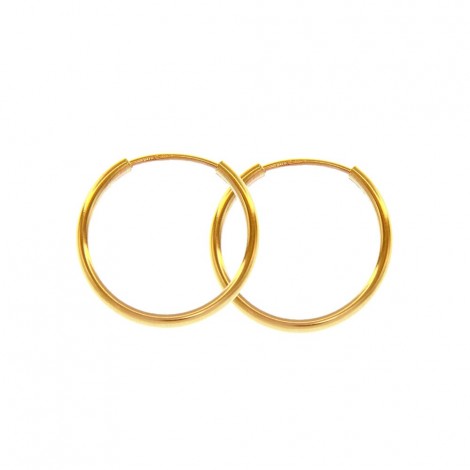 Orecchini Donna Raggi Oro Giallo 9k Cerchi 15mm