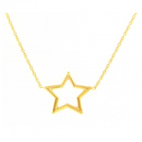 Collana Raggi in Oro Giallo 9kt con Stella