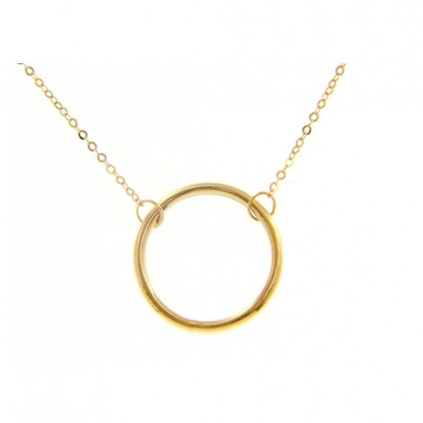 Collana Raggi in Oro Giallo 9kt con Cerchio Centrale