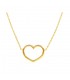 Collana Raggi in Oro Giallo 9kt con Cuore Forato
