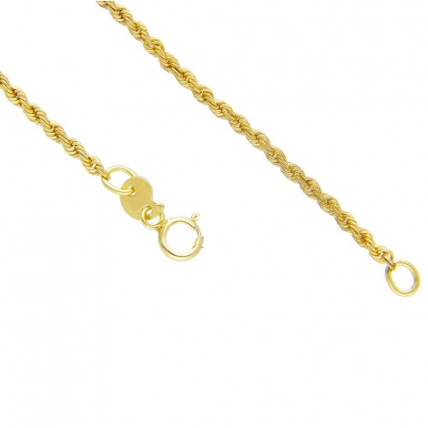 Bracciale Raggi Catena Corda in Oro Giallo 9kt