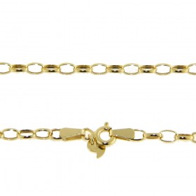 Collana Donna Raggi Catena Rolò 60 cm Oro Giallo 9kt
