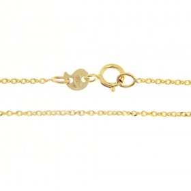 Collana Donna Raggi Catena Maglia Brillantata 42 cm Oro Giallo 9kt