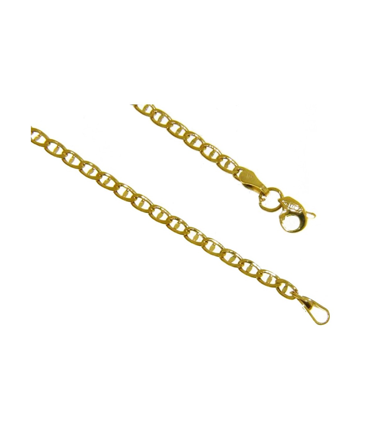 CARISSIMA Bracciale Oro Giallo 9 Carati Con Maglie Doppie Ovali - Gioiello Donna Lunghezza 19cm - Eleganza Italiana