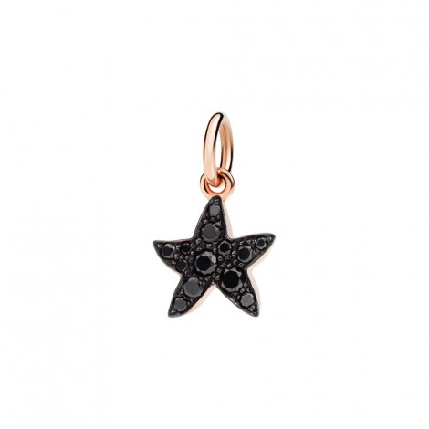 Ciondolo Dodo Stella Oro Rosa 9Kt Diamanti Neri DMB5003STARSDBK9R