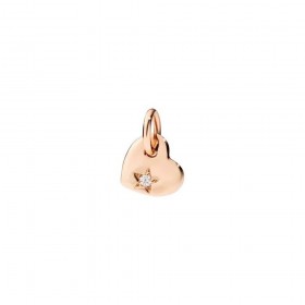 Ciondolo Dodo Cuore Oro Rosa 9Kt Diamante Bianco DMB7040HEARSDB09R