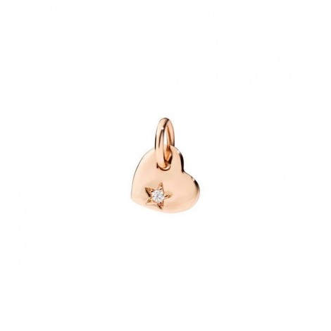 Ciondolo Dodo Cuore Oro Rosa 9Kt Diamante Bianco DMB7040HEARSDB09R