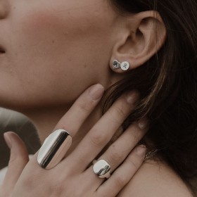 Orecchini Donna Cuori & Frecce A lobo Tondo Argento 925 SORLTO