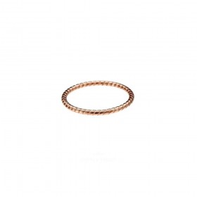 Anello Donna Cuori & Frecce Treccia Sottile Oro Rosa 9k GATR1