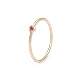 Anello Donna Slim con Rubino Oro 9k SLGACR