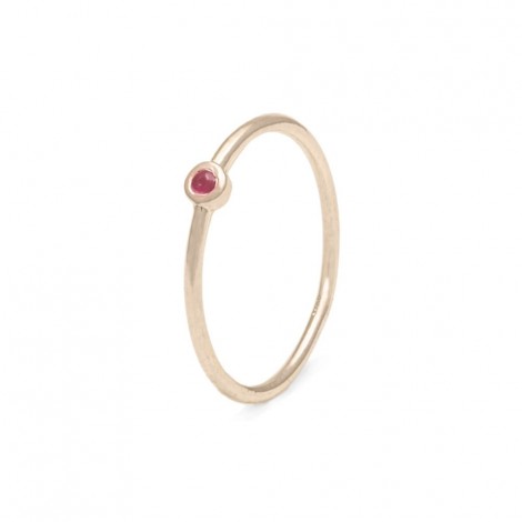 Anello Donna Slim con Rubino Oro 9k SLGACR