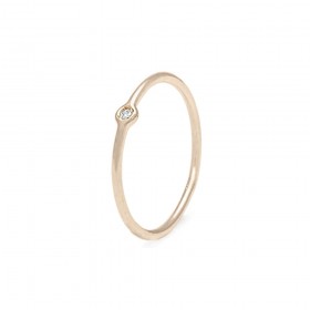 Anello Donna Slim con Diamante 0,02 ct Oro 9k SLGAD