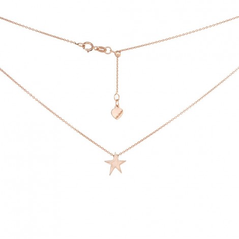Girocollo Donna Oro Rosa 9k Ciondolo Stella GGIRSTAR