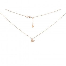 Girocollo Donna Oro Rosa 9k Ciondolo Cuore GGIRCUO